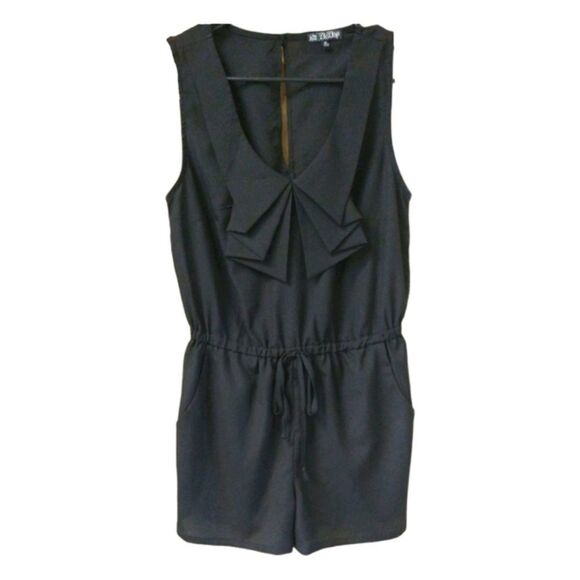 Bebop Black Romper - Picture 1 of 8